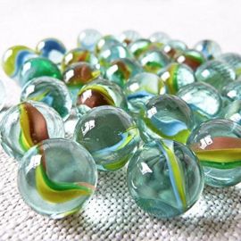 100 Pcs Jill Balls Glass Marbles- Jil Bola