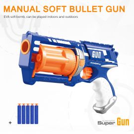 Blast Soft Bullet Toy Gun Automatic Rotation Barrel - Children's Toy Gun Can Fire Soft Foam Bullets