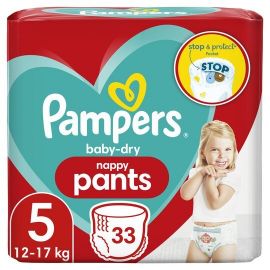 Pampers Baby Dry Nappy Pants Size 5 33 Pack (12-17kg)