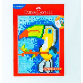 FABER CASTELL - ILLUSTRATED COLOURING BOOK - PIXEL ART - 15 MOTIFS