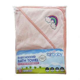 Fairbaby Baby Hooded Bath Towel-Premium Terry 75Cm X 60Cm- Pink