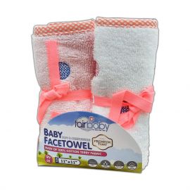 Fairbaby Baby Face Towel 11"X11" (2X1) - Orange