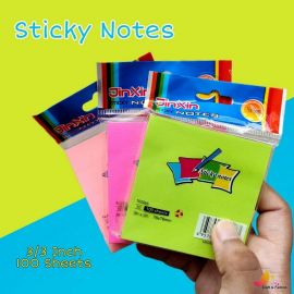 Sticky Notes 100/400 Sheets - Multicolor 3" x 3" Size