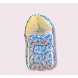 Kemi Baby Carrier | Baby Carrier with Free Bag | Baby Sleeping Bag | 100% Cotton | Baby mattress | Baby Safety | Export Quality | Size - L - 60cm | W - 40cm | H - 16cm | Color - Blue 