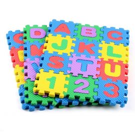 Eva Alphabet & Number Puzzle Mats 36 Pieces - 3 Sizes