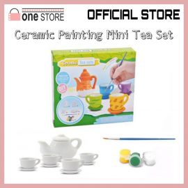 Kids Mini Painting Tea Cup Set - Ceramic Art & Crafts Paint Play Educational Toy for Children
