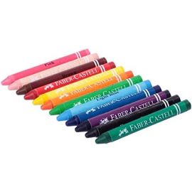 Faber Castell Wax Crayons - 75 Mm - 12 Shades
