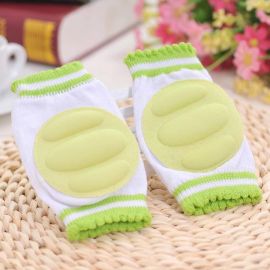 Baby Soft Cotton Toddler Baby Knee Pads | Kids Knee Guards for kids | Elbow Safety Protectors | Infant Knee Cover Crawling Guard |Color - Green