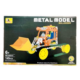 DIY Metal Model Bulldozer - 147 Pieces Metal Building Blocks with Tools - Metal Assembly Bulldozer for Children - Learning Toys X634-5