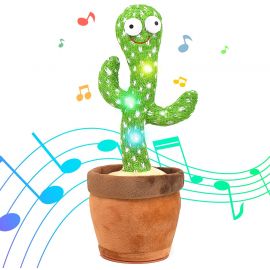 Dancing Cactus Toy with Hat - Singing, Talking, Record & Repeats What You say, Funny Electric Cactus Toy for Kids