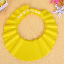 Baby Shower Cap Soft Adjustable Baby Bath Head Cap Visor for Washing Hair | Shower Bathing Protection Bath Cap for baby | Color Yellow