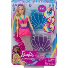 Barbie Dreamtopia Slime Mermaid Doll With 2 Slime Packets, Removable Tail And Tiara, Makes A Great Gift For 3 To 7 Year Olds, Multi Color - Gkt75