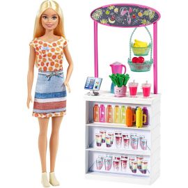 Barbie Grn75â€‹ Smoothie Bar Playset With Blonde Doll, Smoothie Bar & 10 Accessories, Multicolor, 30.5 Cm*5.8 Cm*12.7 Cm