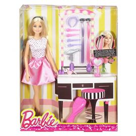 Barbie Doll & Playset with Hair Styling Accessories DJP92