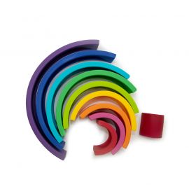 True Silicone Rainbow Stacker - Medium Multicolored 