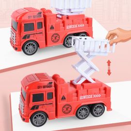 FIRE TRUCK TOY INERTIAL DRIVE MOVABLE JOINT HIGH SIMULATION WATER-TANK LORRY AERIAL LADDER ENGINEERING VEHICLE FOR CHILDREN