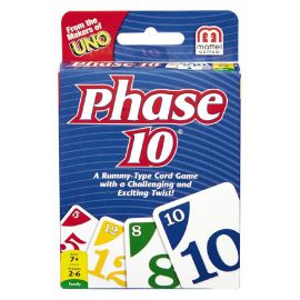 Uno Phase 10 Card Pack - A Rummy Type Card Game with a Challenging & Exciting Twist