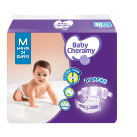 Baby Cheramy Baby Diapers - Medium 24 Pcs