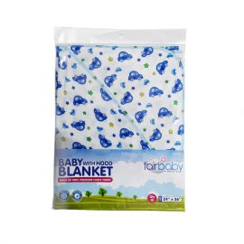 Fairbaby Hooded Blanket 24" x 36"- Blue