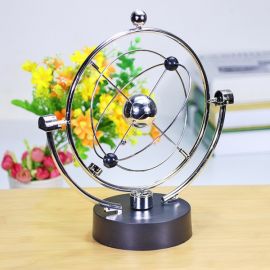 Kinetic Orbital Creative Physics Metal Pendulum - Perpetual Motion Toy as Home Office Desk Decor Organizer
