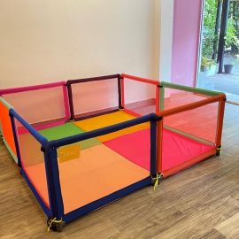 Kemi Baby Play Pen with 2" Mattress | 8 Panel Play Pen with 50 Balls | Baby Safety First | High Quality