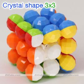 3x3x3 Crystal Shape Rubik Cube - Stickerless Smooth Magic Cube