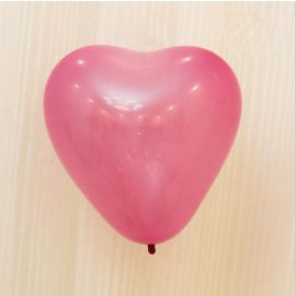 10 Pcs Heart Shape Latex Balloons - Dark Pink