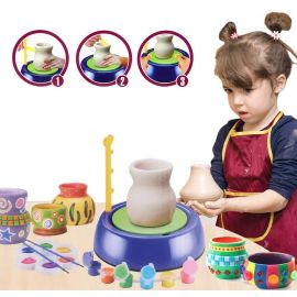 Pottery Wheel Set Toy with Lots of Accessories for Kids' Imaginative Arts - Pottery Workshop
