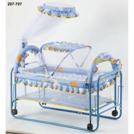High Quality Solid Shaking Swing Cradle Baby Bed With Mosquito Net