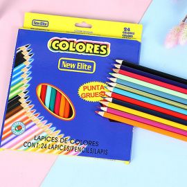 12 Color Pencils - 2 Sizes - Prang & New Elite