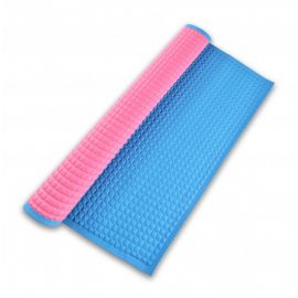 Kemi Baby Cot Sheet Rubber Cot Sheet Cot Sheet Air Filled Printed Size - 90cm x 60cm | Color - Blue and Pink