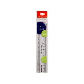 FABER CASTELL CLEAR PLASTIC RULER (6 INCH) 15CM