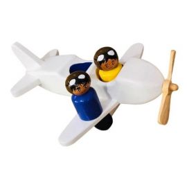 EduToys Artisan Island Aeroplane with Pilots â€“ White