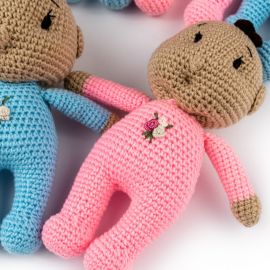 True Crochet Baby Doll - Pink