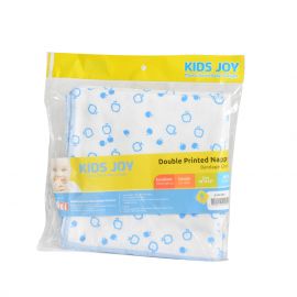 Kids Joy Double Plain Nappy (19X19) (6 Pieces)-BLUE