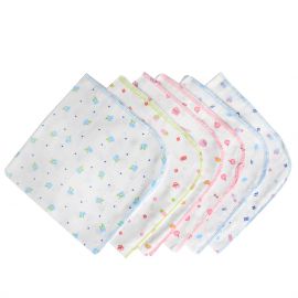 Kids Joy Double Printed Nappy (18X18) (6 Pieces)-PINK
