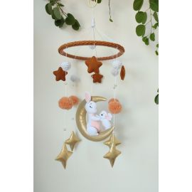 Little Lucky To Rabbit Mother & Baby Cot mobile