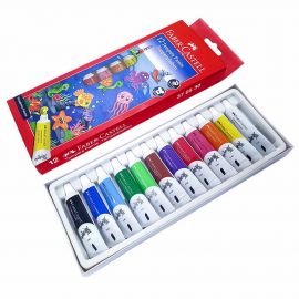 FABER-CASTELL- TAMPERA PAINTS TUBE SET OF 12 X 9ML