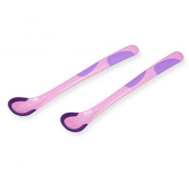 SUN DELIGHT SOFT TIP SPOON WITH HEAT INDICATOR 6M+ COLOR PINK