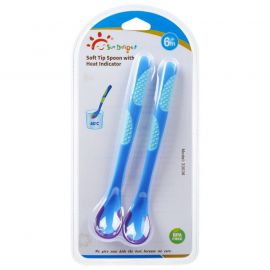 SUN DELIGHT SOFT TIP SPOON WITH HEAT INDICATOR 6M+ COLOR BLUE 