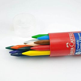 FABER-CASTELL Pack of 12 Erasable Crayon Tin Set