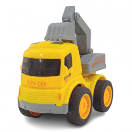 COUNTER TOY INERTIA CAR UNBREAKABLE PULL ALONG BACK EXCAVATOR CONSTRUCTION TRUCK
