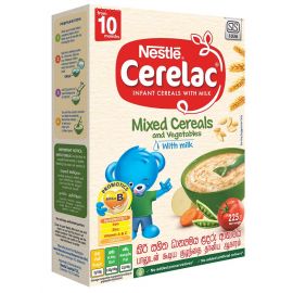 Nestle CERELAC Infant Cereal with Milk Mixed Cereals & vegetables with Milk from 10 months, 225g Bag in Box Pack