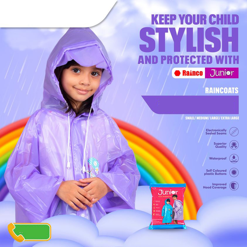 Kiddies raincoats sales